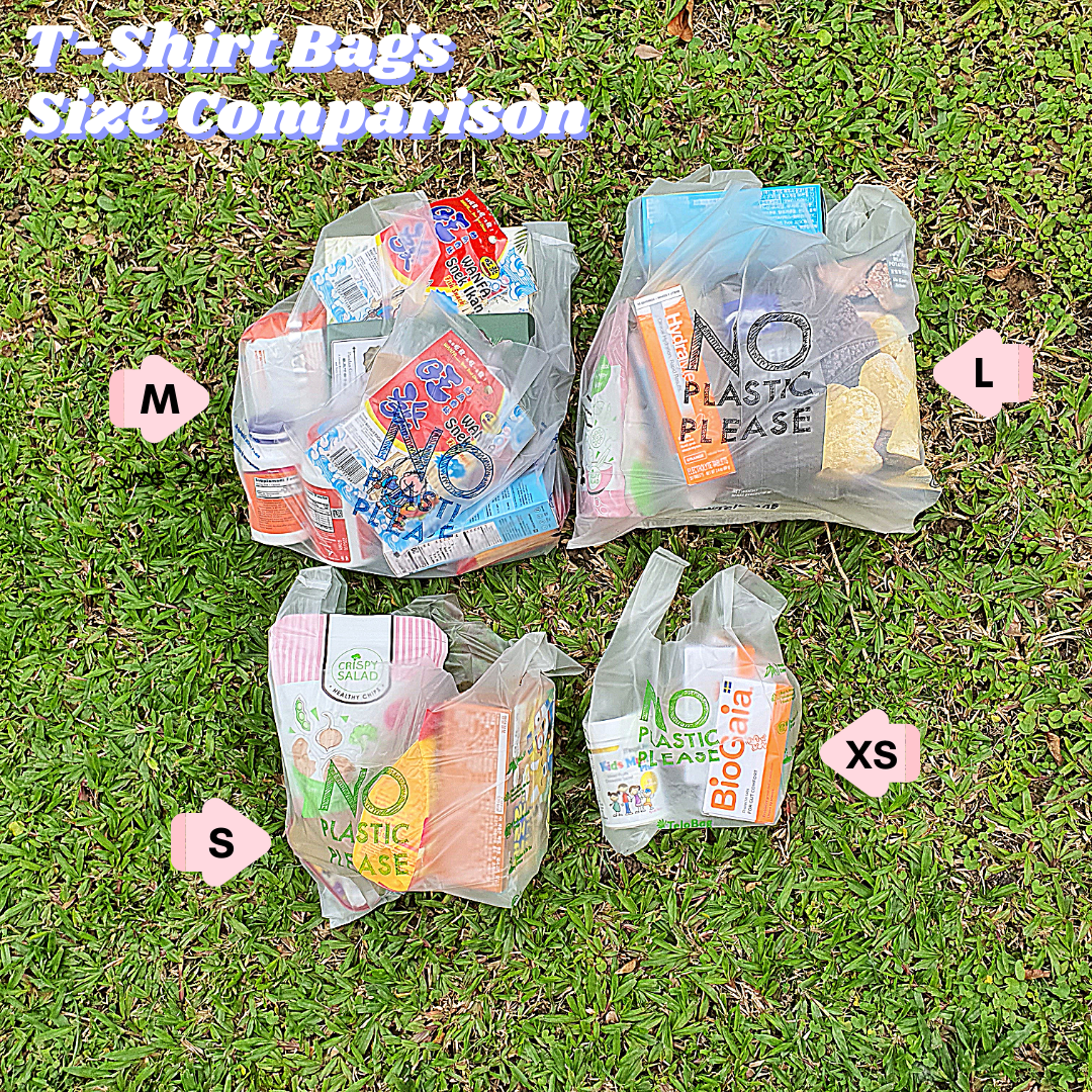 Size S 24 Grocery/Trash/Packaging T-Shirt Bag